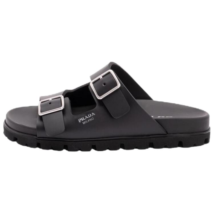 Женские шлепанцы Prada 1XX792 (черные)