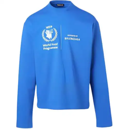 Balenciaga x WFP Collaboration FW22 Sweatshirt Regular Edition Men's Blue