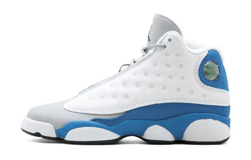 Jordan Air Jordan 13 Retro White Italy Blue GS shock-absorbing support mid-top basketball shoes royal blue 2017 version for men and women