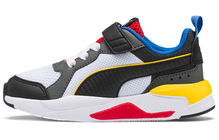 Детские кеды PUMA AC PS (черные) — Чёрный / жёлтый — фото 1