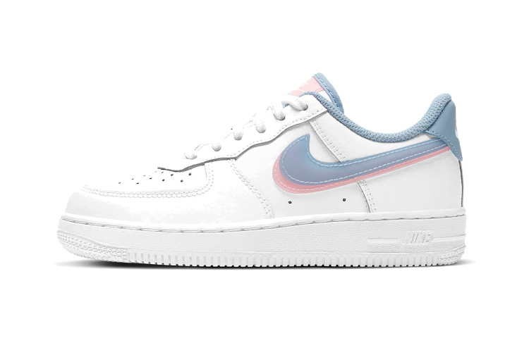 Детские кеды Nike Air Force 1 (розово-белые)