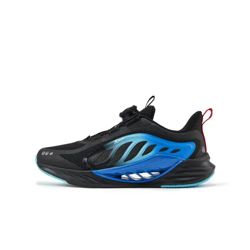 Xtep Hydrogen Wind 8.0 Hida Technology Professional Foot Care Physical Examination Low-top Running Shoes Black Prussian Blue Youth