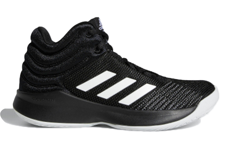 Детские кроссовки adidas Pro Spark 2018 K (черно-бело-серые) — фото 2
