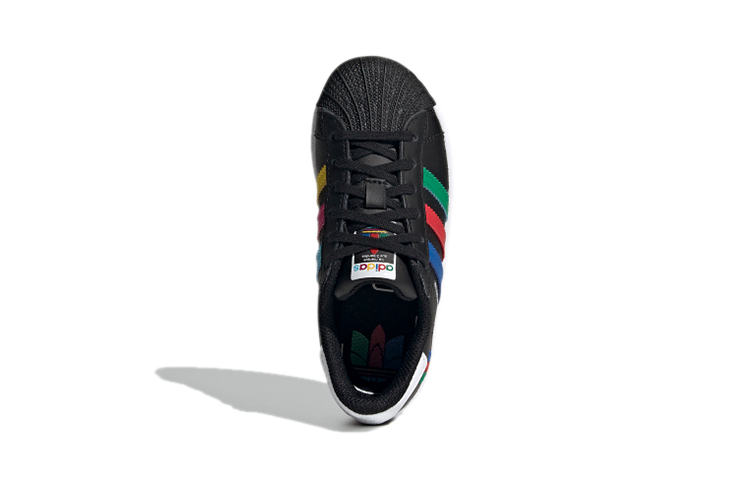 Детские кеды adidas originals SUPERSTAR C (черно-бело-красные) — фото 6