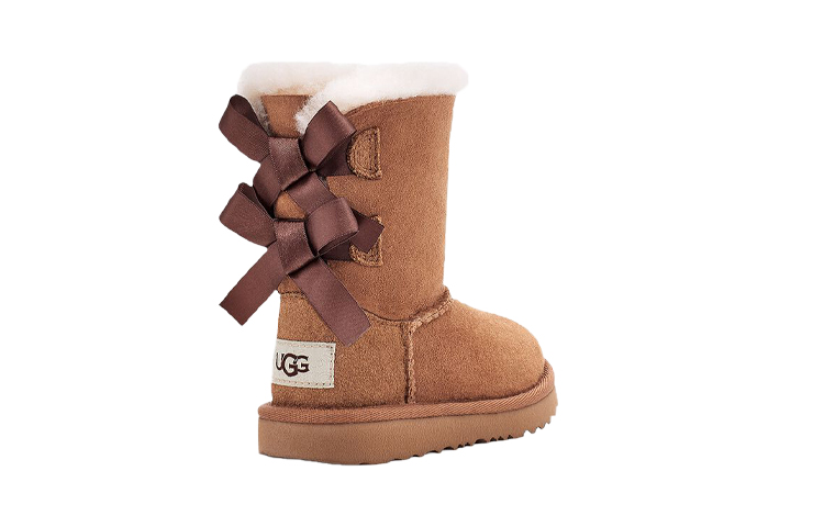 Детские сапоги UGG Bailey Bow 2 (каштановые) — фото 3