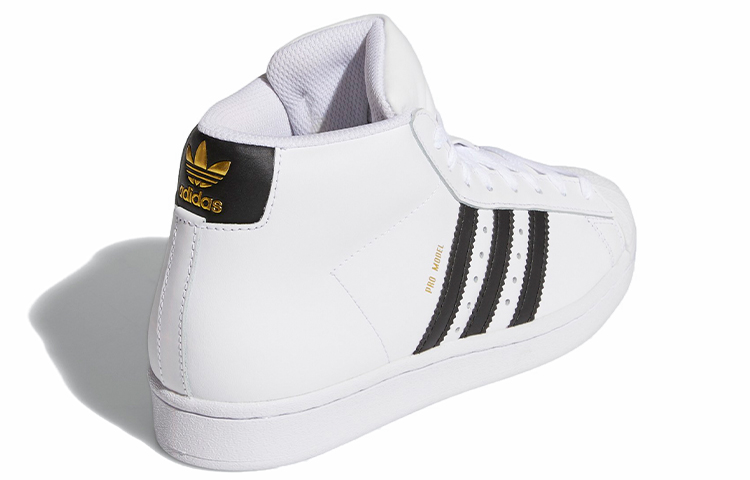 Кеды adidas originals Pro Model J (бело-черные) — фото 5