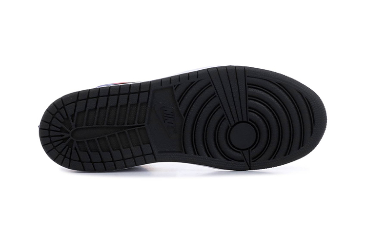 Кроссовки Jordan Air Jordan 1 Mid "top 3" (синий / красный / черный) — Синий / красный / чёрный — фото 6