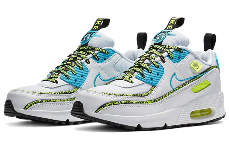Кроссовки Nike Air Max 90 SE2 (бело-сине-желтые) — фото 5