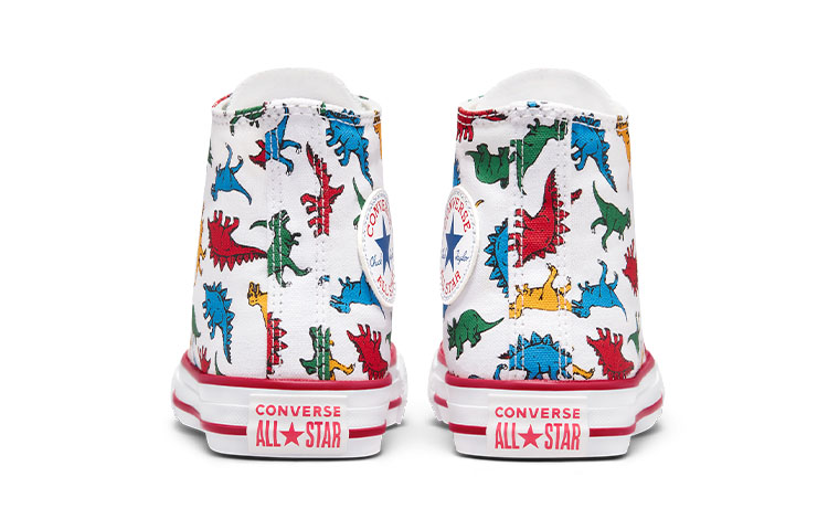 Детские кеды Converse Chuck Taylor All Star (бело-красные) — Белый / красный — фото 5