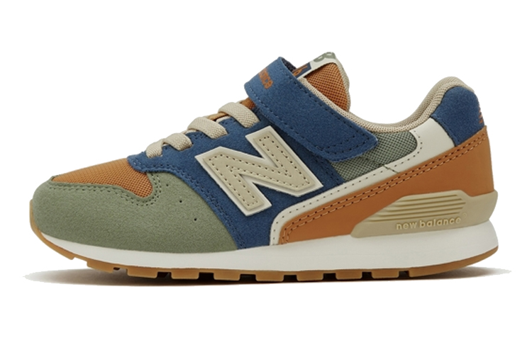 Детские кроссовки New Balance 996 (зелено-оранжево-синие)