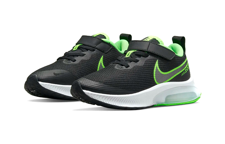 Детские кроссовки Nike Air Zoom Arcadia (черно-зеленые) — Чёрный / зелёный — фото 5