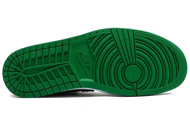 Кроссовки Jordan JordanAir Jordan 1 Mid GS (белый / зеленый / желтый) — Белый / зелёный / жёлтый — фото 14