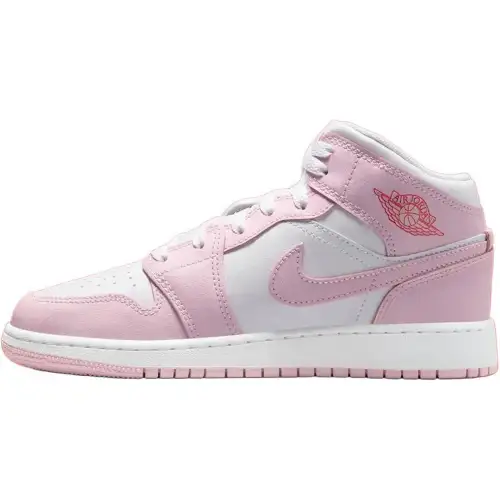 Jordan Air Jordan 1 Mid top Basketball Shoes White Unisex