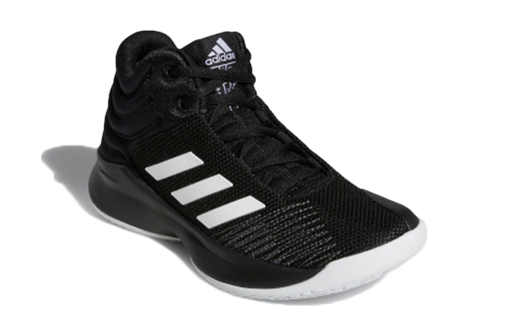 Детские кроссовки adidas Pro Spark 2018 K (черно-бело-серые) — фото 3