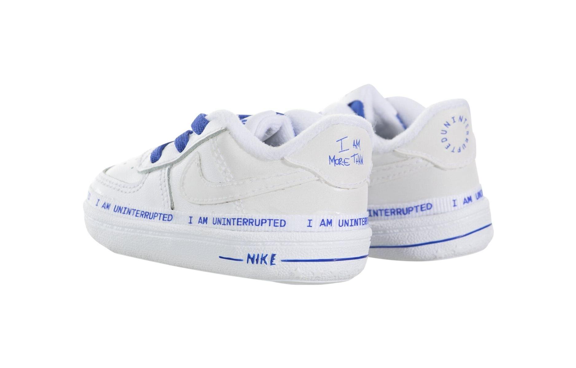 Детские кеды Nike Air Force 1 07 Crib (бело-синие) — фото 4