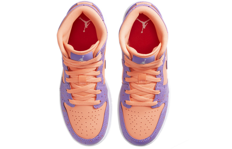 Кроссовки Jordan Air Jordan 1 Mid Atomic Pulse GS (розово-фиолетовые) — фото 5