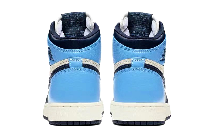 Кеды Jordan Air Jordan 1 "Obsidian" (бело-черно-синий) — Белый / чёрный / синий — фото 10