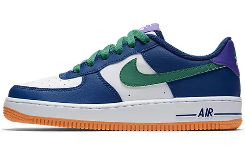 Nike Air Force 1 Air Force 1 Leather Slip Resistant Cushioning Low top Skateboard Shoes Black White Green Unisex