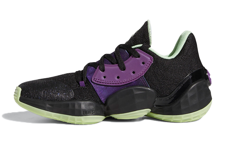 Детские кроссовки adidas Harden Vol. 4 J (черно-фиолетовый)