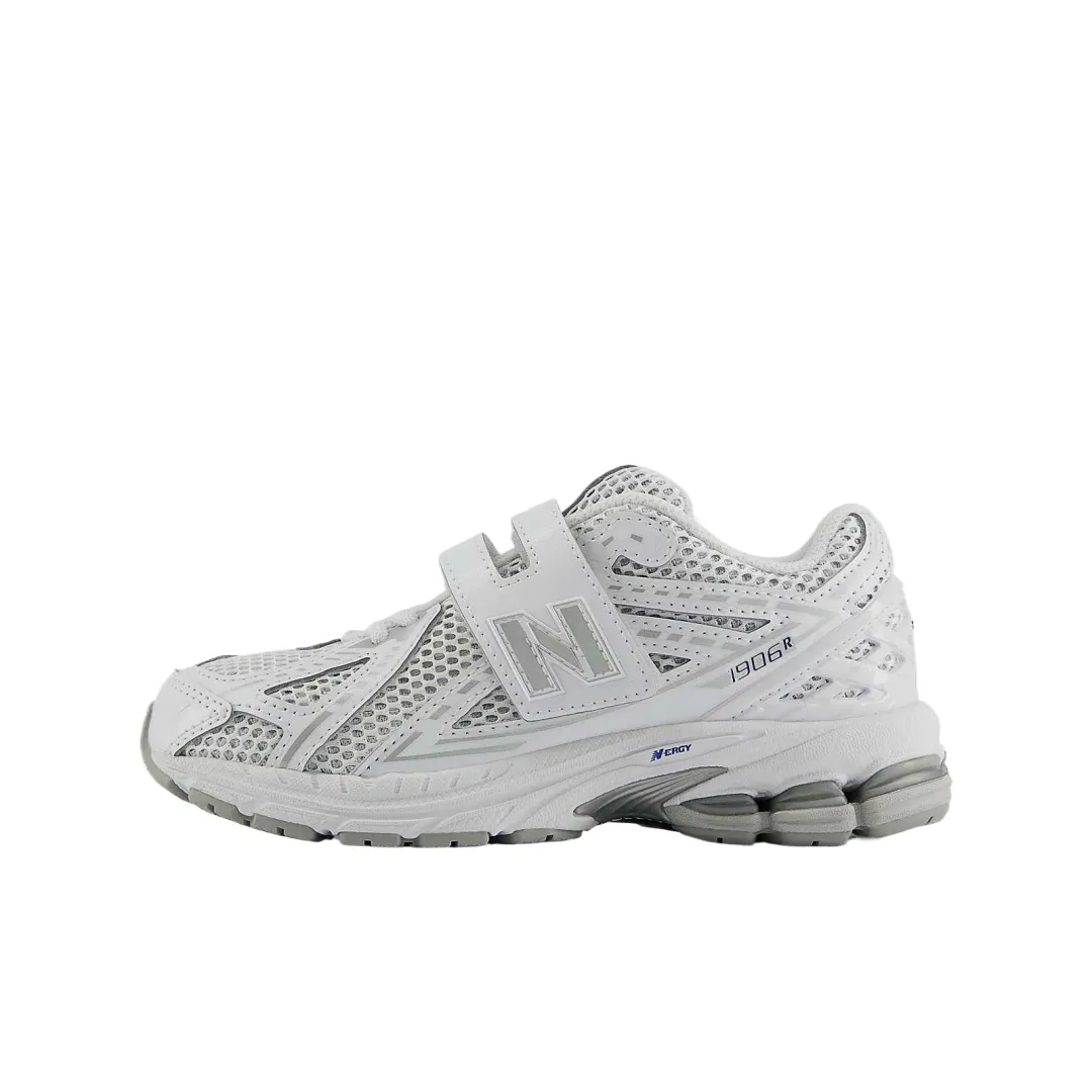 New Balance 1906 Mesh Low top Kids' Training Shoes White Rain Cloud Gray Children Aged 3 7 Years Old