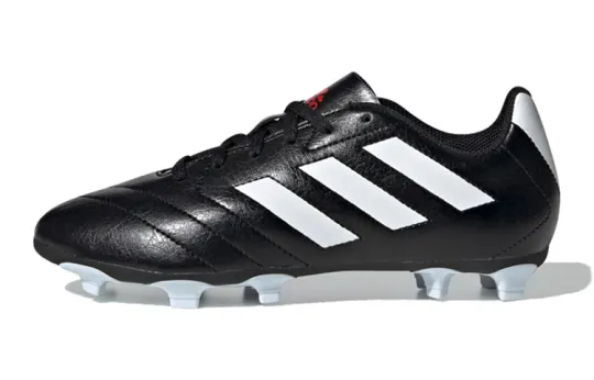 Adidas Goletto 7 VII Firm Ground Cleats K FG Anti Kick Cushioning Low top Kids' Soccer Shoes Black White Kids'