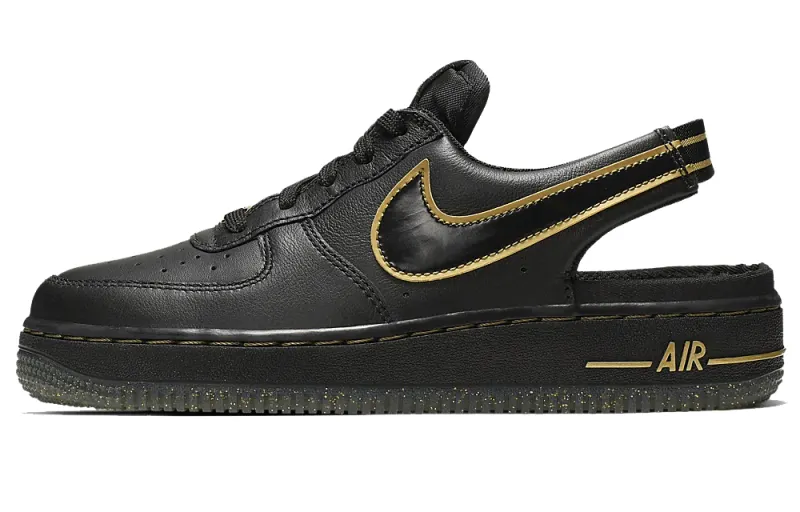 Nike Air Force 1 VTF Black Metallic Gold GS