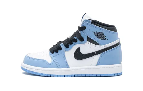 Jordan Air Jordan 1 Retro High OG University Blue wear-resistant and breathable high-top children's basketball shoes university blue for children and middle-aged children