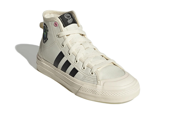 Детские кеды adidas originals Nizza (белый / черный) — Белый / чёрный — фото 4