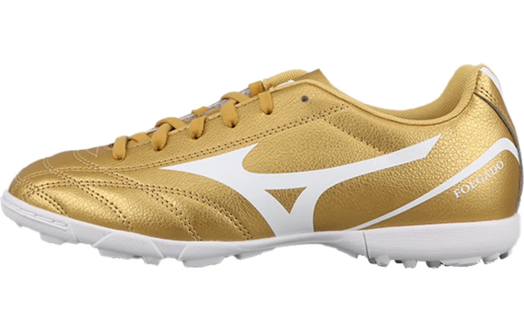 Mizuno Synthetic Leather Low top Kids' Soccer Shoes Gold