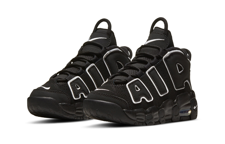 Детские кроссовки Nike Air More Uptempo (черные) — фото 5