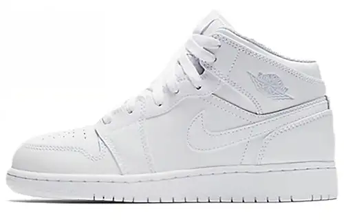 Jordan 1 Mid White Pure Platinum 2018 GS