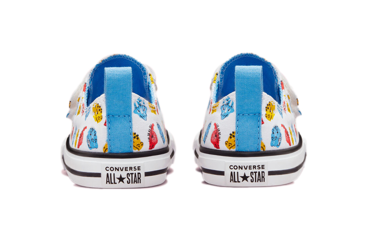 Детские кеды Converse Chuck Taylor All Star (бело-сине-желтые) — Белый / синий / жёлтый — фото 5