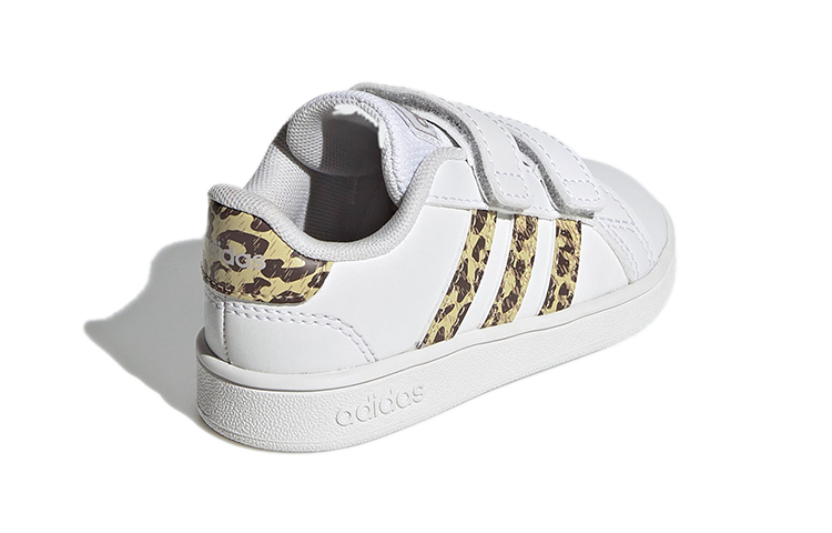 Детские кеды adidas neo GRAND COURT (бело-золотые) — Белый / золотой — фото 6