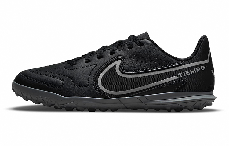 Nike Tiempo Legend 9 Club TF Artificial Turf Low-top Children's Football Shoes Black Children's Style