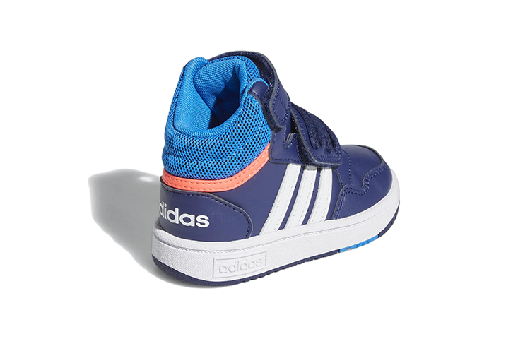 Детские ботинки adidas neo Hoops Mid (черно-красные) — 湛蓝色 — фото 6