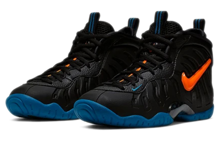 Кроссовки Nike Foamposite Pro Air "Knicks" GS (черные) — фото 3