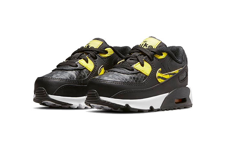 Детские кроссовки Nike Air Max 90 (разноцветные) — 黑/大学金/脉冲柠檬黄绿/欧皮特黄 — фото 3