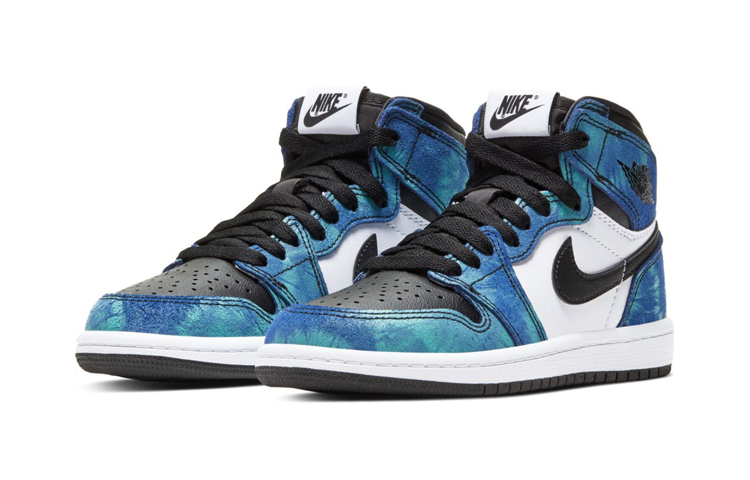 Детские кроссовки Jordan Air Jordan 1 High OG "Tie-Dye" (синий) — фото 5