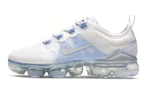 Nike Air VaporMax 2019 White Metallic Silver GS
