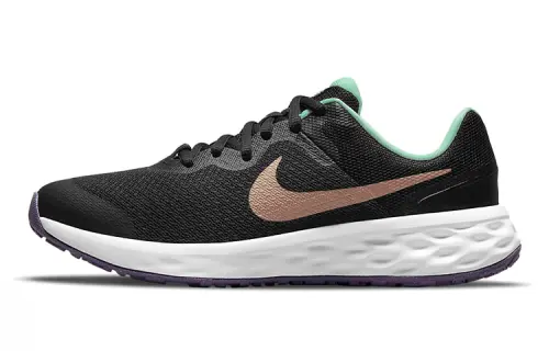 Nike REVOLUTION 6 Low top Running Shoes Black Gold Unisex