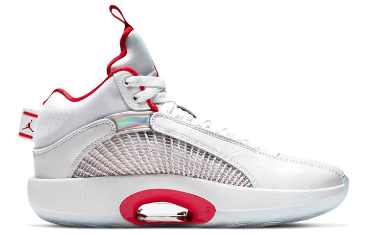 Баскетбольные кроссовки Jordan Air Jordan 35 GS (бело-красные) — Белый / красный — фото 4