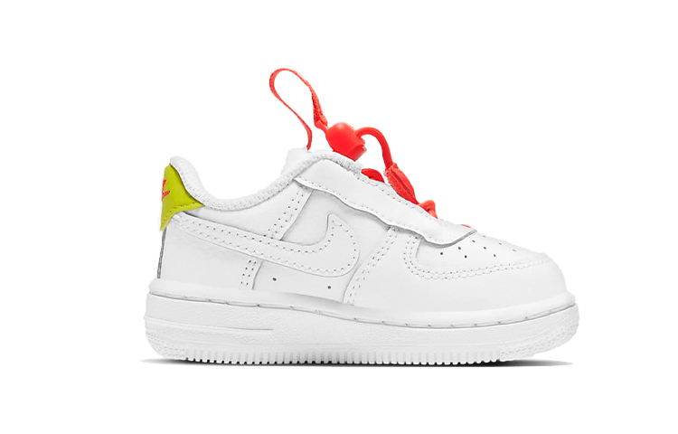 Детские кеды Nike Air Force 1 Toggle (белый / красный / желтый) — Белый / красный / жёлтый — фото 4