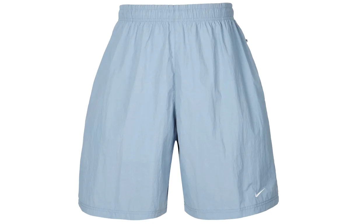 Nike Solo Swoosh Casual Shorts Men's Gray Slate Blue