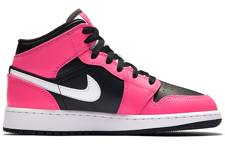 Кеды Jordan JordanAir 1 Mid "Pinksicle" (черно-розовые) — Чёрныйрозовый — фото 5