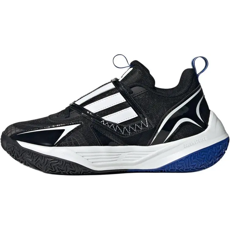 Adidas XENOBURST Slip Resistant Abrasion Resistant Low top Children's Basketball Shoes Black Kids'