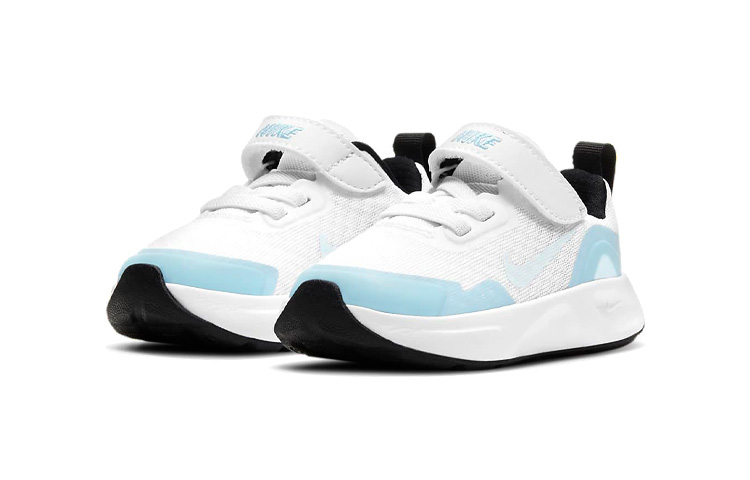 Детские кроссовки Nike Wearallday (бело-голубые) — Белый / светло-синий — фото 4