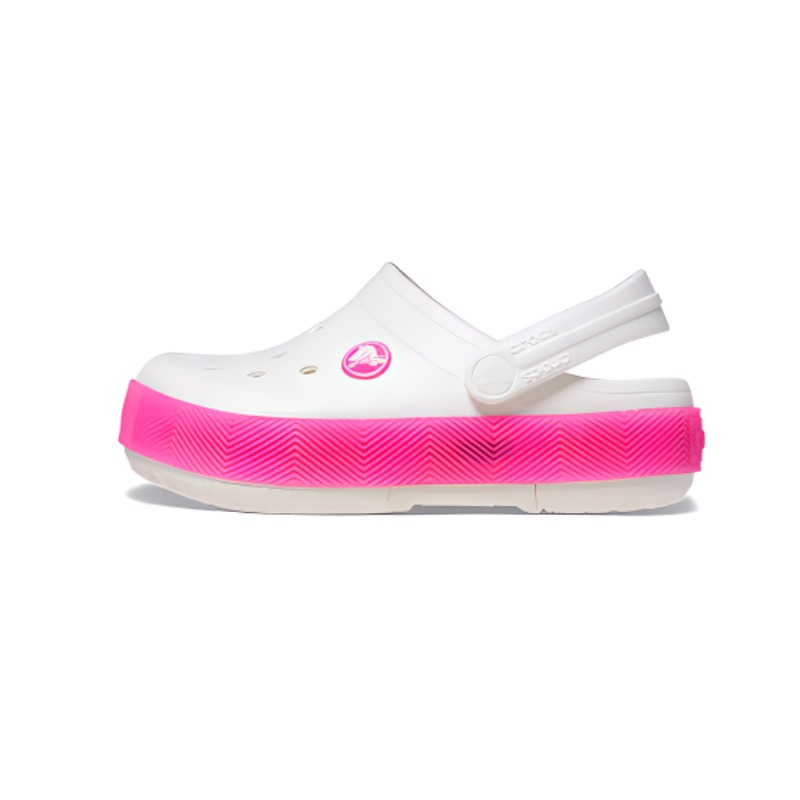 Детские сандалии Crocs (бело-розовые)