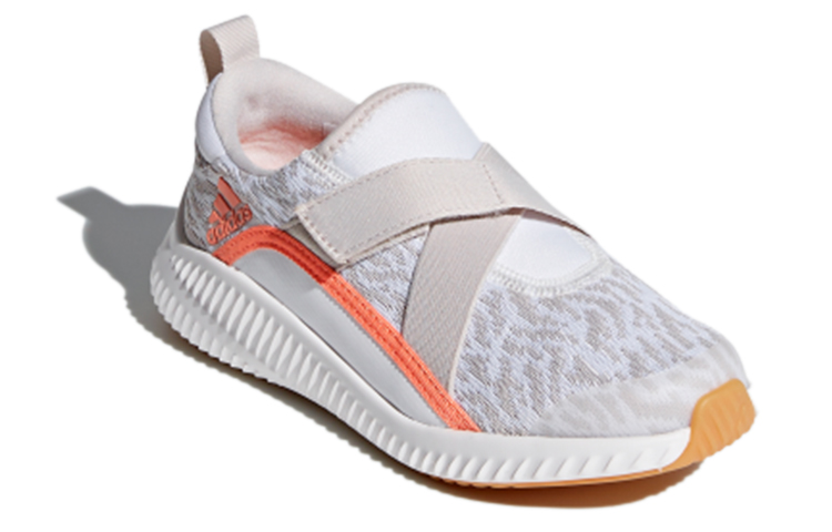 Детские кроссовки adidas Fortarun X Cf K (серо-бело-розовые) — Серый / белый / розовый — фото 4