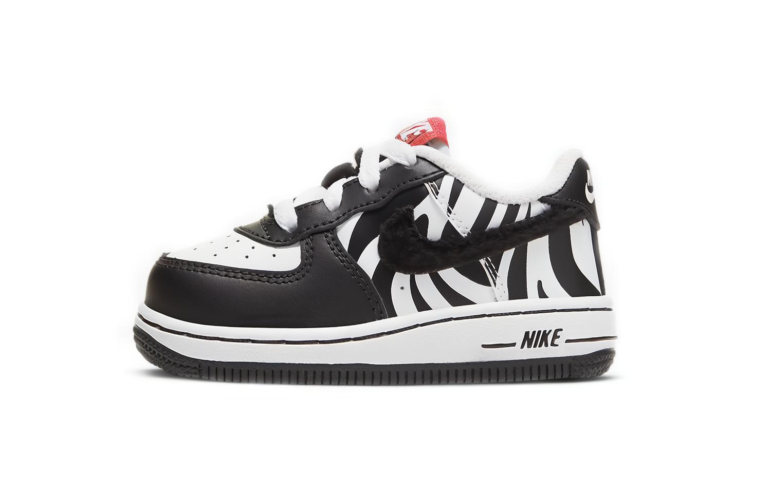 Детские кроссовки Nike Air Force 1 'Zebra' (черно-белые)