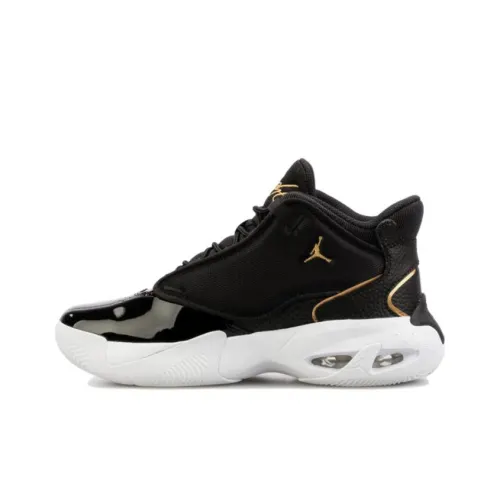 Jordan Max Aura 4 Cushioning, Wear Resistant Mid top Basketball Shoes Black Unisex